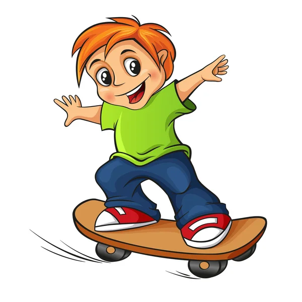 Skateboarding boy — Stock Vector