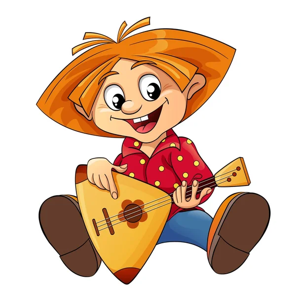 Brownie con balalaika — Vector de stock