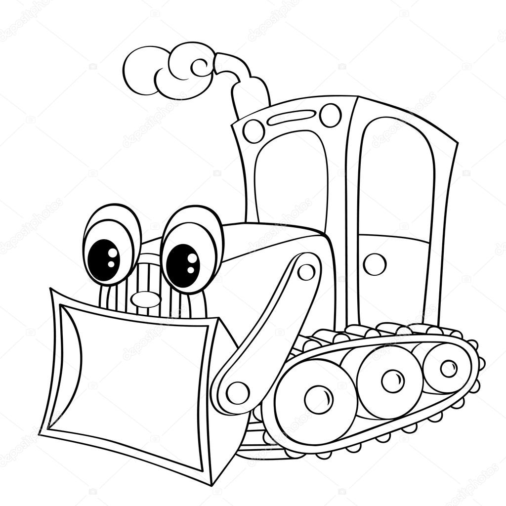 Cartoon bulldozer Vector Art Stock Images | Depositphotos
