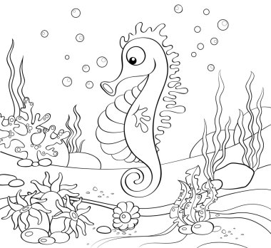 Seahorse. Underwater world