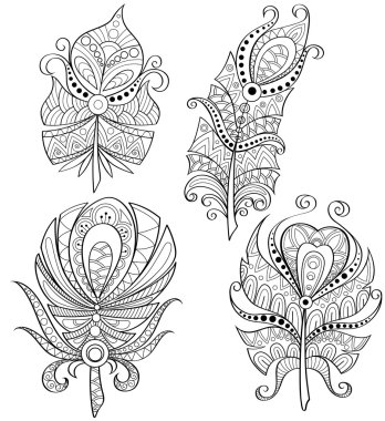 Dekoratif tüyler. Kabile tüyleriyle süsleme