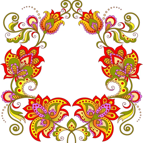 Süs oval çerçeve çiçek