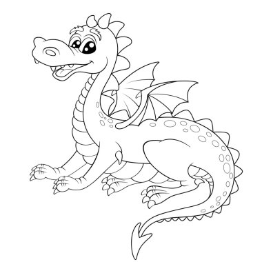sevimli çizgi dragon