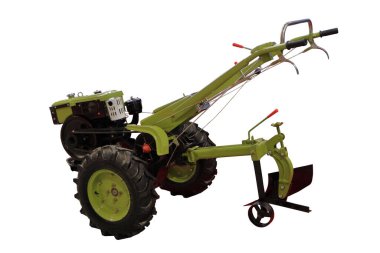 Manual cultivator. Motoblock. Motor-cultivator. Modern agricultural machinery clipart