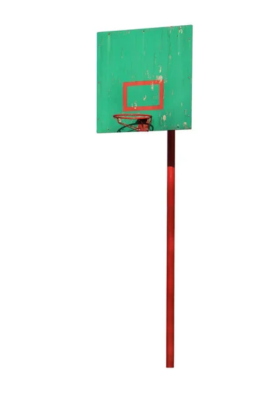 Street Basketball Basket Isolated White Simulator Development Children Outdoor Fitness — Stock Photo, Image