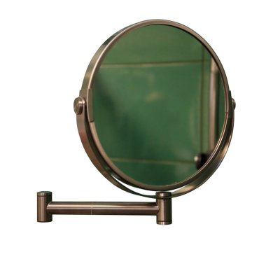 Duvar aynası. Beyazda izole edilmiş.