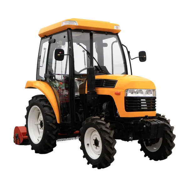 Bild Eines Traktors Mit Anbaugeräten Ein Isoliertes Bild Moderne Landmaschinen — Stockfoto