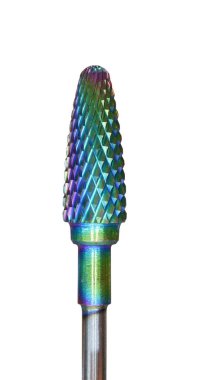 Kesici. Oymacı. Oyma aleti. Takma diş üretimi için bir araç. Diş aletleri. Beyazda izole edilmiş. 