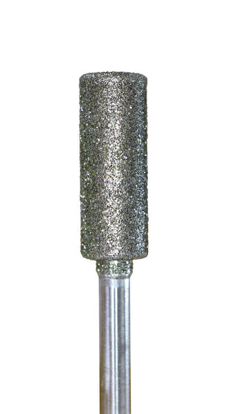 Бриллиантовая дрель. Бриллиантовый гравер. Инструмент для аппаратного маникюра. Сопло для аппаратного педикюра. Косметическое оборудование. Изолированное изображение. Косметика. Косметический инструмент.