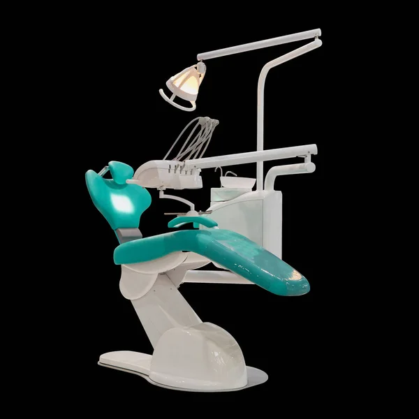 Cadeira Dentista Posto Dentário Equipamento Dentário Imagem Isolada Equipamento Médico — Fotografia de Stock