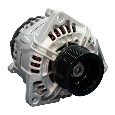 Elektrik jeneratörü. İzole görüntü. Elektrikli sürücü. Elektrik motoru.