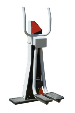 Spor için açık hava antrenörü. İzole görüntü. Açık hava Fitness