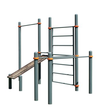 Spor için açık hava antrenörü. İzole görüntü. Açık hava Fitness