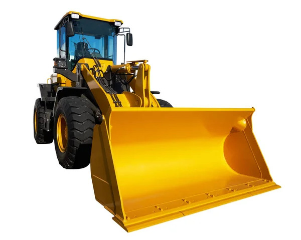 Chargeur Frontal Isolé Sur Blanc Bulldozer Chargeur Frontal Photo De Stock