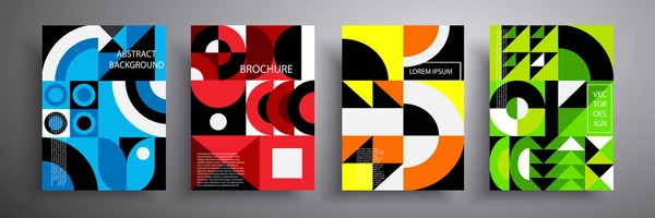 Retro Grafik Design Cover Modernes Design Farbige Muster Kompositionen Für — Stockvektor