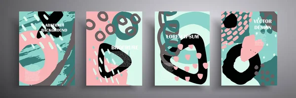Vektör grafik geometrik tasarım. Havalı monokrom kapakları koleksiyonu. Kitap kapakları, posterler, el ilanları, dergiler, iş yıllık raporları, müzik albümleri için soyut kompozisyon formları