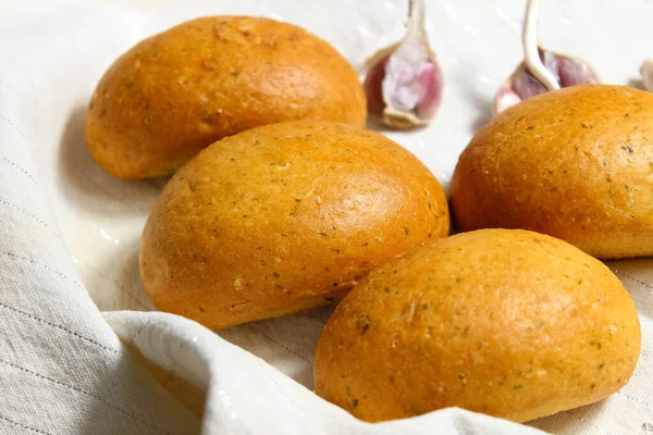 Homemade rosy buns with spices for soup. Selective shot. — Stock Image Homemade Rosy Buns Spices Soup Selective Shot Stock Image