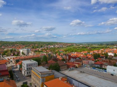 Sırbistan 'ın Zajecar kentine insansız hava aracı bakışı