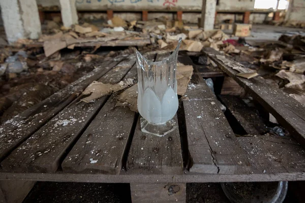 Fábrica Vidro Abandonada Kristal Sérvia — Fotografia de Stock