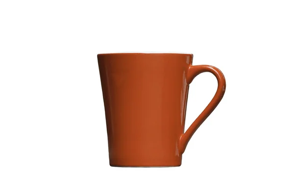 Beyaz arkaplanda kırmızı bardak