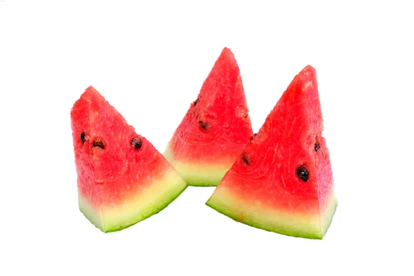 Beyaz arkaplanda karpuz dilimi