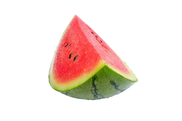 Skiva vattenmelon på vit bakgrund — Stockfoto