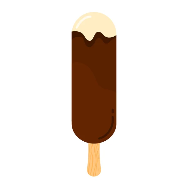 Chocolate Popsicle Stick Vector Illustration — Stock Vector