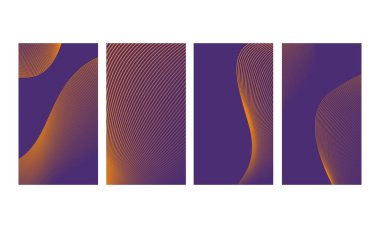 Hikaye şablonları vektör seti. Koleksiyon gradyanı hikayeleri şekillendirir Cadılar Bayramı renklerinde sosyal medya