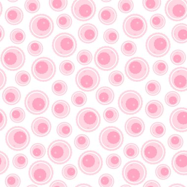 Pembe insan yumurta hücreleriyle kusursuz bir tıbbi şablon. Üreme klinikleri, sağlık blogları ve biyoloji eğitimi için profesyonel oocyte dokusu. Temiz minimalist tasarım. Vektör illüstrasyonu