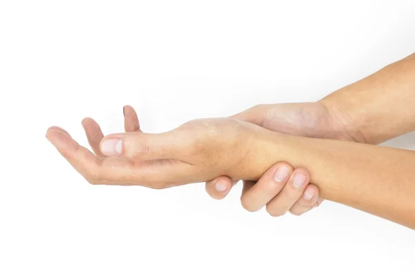 Asian Young Man Wrist Joint Hand Concept Joint Problems Hand — Stock Photo, Image