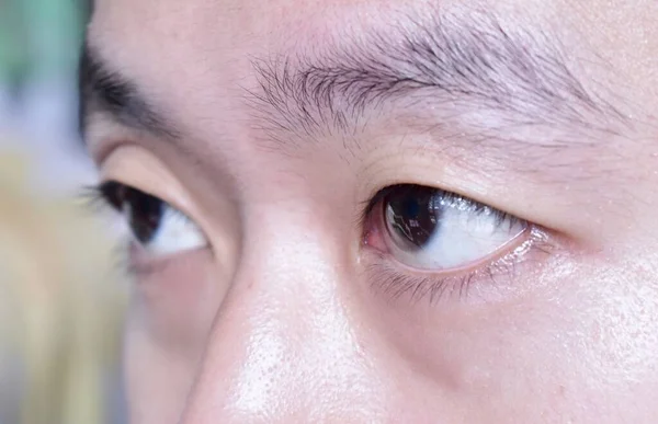 Southeast Asian Chinese Young Man Single Eyelid Monolid Monolid Means — Stock Photo, Image