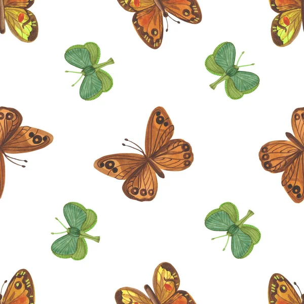 Butterfly Pattern White Background Design Fabric Wallpaper Napkins Packaging Background — Stock Photo, Image