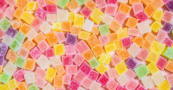 Candy and jelly colorful on pink background