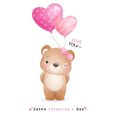 Sevgililer Günü için güzel bir karalama.