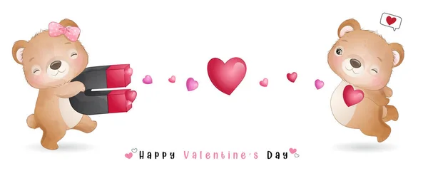 Lindos Garabatos Para Día San Valentín — Archivo Imágenes Vectoriales