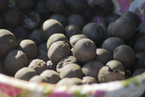 Primer Plano Limón Negro Secado Sol También Conocido Como Limón —  Fotos de Stock