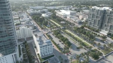 Gökyüzünden Miami Plajı manzarası.