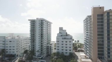 Sabah uçuş görüntüleri kentsel stil