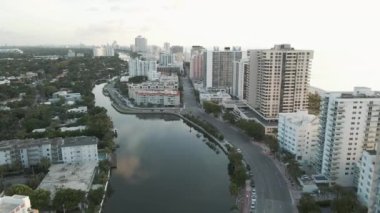 Miami Sahili 'nin panoramik 4K görüntüleri.