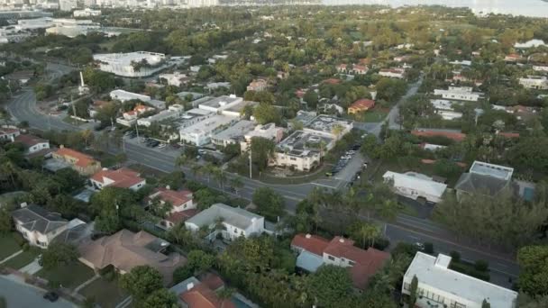 Mattina riprese aeree cinematografiche di Miami Beach — Video Stock