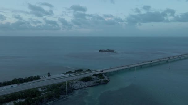 7 Meilen Brückenstraße von Key West — Stockvideo
