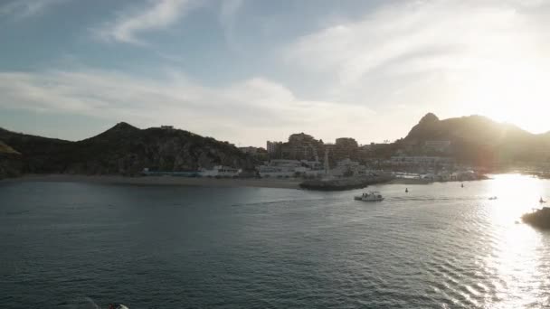 Maravillosa puesta de sol en la playa de Cabo San Lucas — Vídeos de Stock