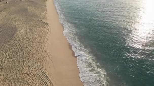 Mañana Océano Pacífico playa filmación cinematográfica — Vídeos de Stock