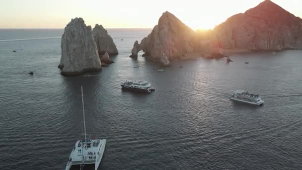 Cabo San Lucas vista al atardecer cinemática — Vídeo de stock