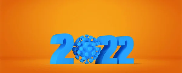Coronavirus Nell Anno Civile 2022 Concetto Pianificazione Degli Obiettivi Capodanno — Foto Stock