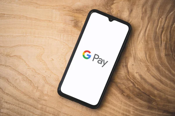 Google Pay Una Piattaforma Portafoglio Digitale Sistema Pagamento Online Sviluppato — Foto Stock