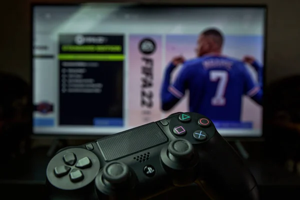 Fotbal Fifa 2021 Herní Konzoli Ps4 — Stock fotografie