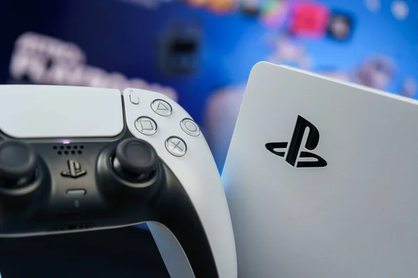 Sony Playstation Komputer Gier Nowej Generacji — Zdjęcie stockowe