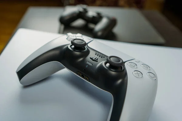 Sony Playstation Komputer Gier Nowej Generacji Kontroler Ps5 — Zdjęcie stockowe