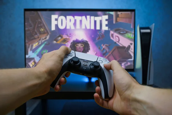 Jeu Vidéo Fortnite Sur Console Vidéo Sony Playstation Nouvelle Génération — Photo